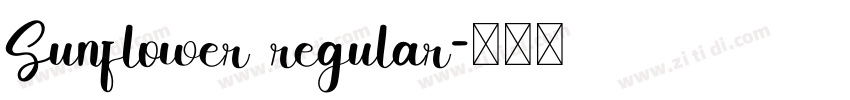 Sunflower regular字体转换